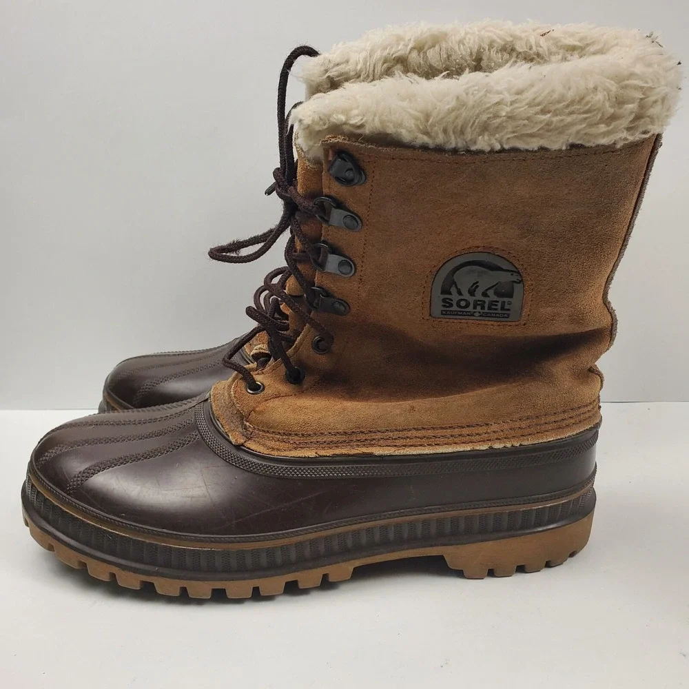 Sorel Boots Mens 9 Kaufman Winter Lined Made in‎ USA Snow Steel Shank Warm